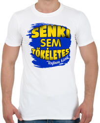 printfashion senki sem tökéletes rajtam kívül - Férfi póló - Fehér (17227590)