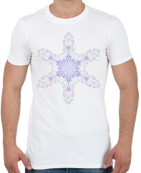printfashion Furcsa hópehely - Férfi póló - Fehér (17021044)