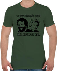 printfashion Bud Spencer és Terence Hill ( Mi ez? Hagymás bab? ) - Férfi póló - Katonazöld (16946352)