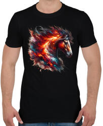 printfashion ló - Férfi póló - Fekete (17278546)