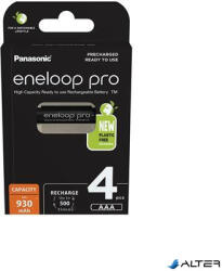 Panasonic Tölthető elem, AAA mikro, 4x930 mAh Ni-MH, PANASONIC "Eneloop Pro (BK4HCDE-4BE-N)
