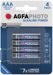 AgfaPhoto Alkáli mikro elem AAA B4, 4 db (APAAAA)