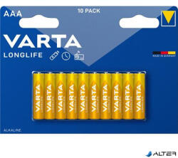VARTA Elem, AAA mikro, 10 db, VARTA "Longlife (4103101461)