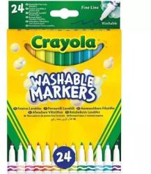 Crayola : Lemosható, vékonyhegyű filctoll készlet - 24 db-os