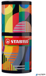 STABILO Tűfilc készlet, hengeres fém doboz, 0, 4 mm, STABILO "point 88 ARTY", 45 különböző szín (88/45-2-20) - alter