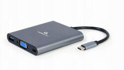 Gembird A-CM-COMBO6-01 Többportos adapter Usb C típusú 6 az 1-ben hub 3.1 Hdmi Vga P