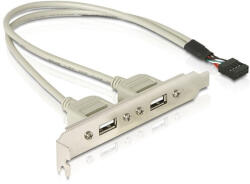 Delock Hátlapi kivezetés > 2x USB 2.0 Type-A (71000) - mulan
