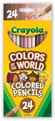Crayola Sokszínű Világ Bőrszín Árnyalatú Színes Ceruza Készlet - 24 db-os