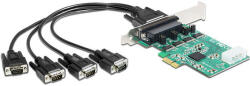 Delock PCI Express kártya & gt; 4 x soros RS-232 nagy sebességű 921K tápfeszültséggel (DL-89335)