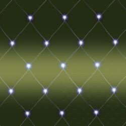 Somogyi Electrics LED- es kültéri háló, 160 db hidegfehér LED, 2 x 1.5 m, zöld vezeték, 5 m tápvezeték (KLN 160C/WH)