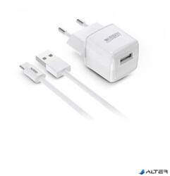 Urban Factory Hálózati töltő, 1xUSB-A, 12W, USB-A-USB-C kábel, URBAN FACTORY (PSC25UF)