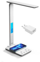 Media-Tech Asztali Lámpa LEDITOU indukciós töltővel fehér (MT222) - snaigeshop
