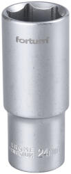 Fortum dugófej, hosszított, 1/2", 24mm, 61CrV5, mattkróm, 77mm hosszú (4700524)