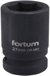 Fortum gépi dugófej 3/4", 27mm, L 52 mm, feketített (4703027)