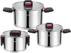 Zass Gourmet Set de Gatit Zass Gourmet ZG-SCS 04 din Inox cu Capac 6 Piese Argintiu (ZG-SCS 04)