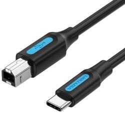 Vention USB-C 2.0 to USB-B Printer 2A Cable 1m Black (CQUBF)