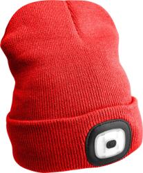 SIXTOL Télisapka, 45 lm, tölthető, USB, univerzális méret, piros (SX5012)