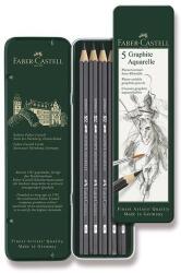 Faber-Castell Aquarelle grafit ceruzák pléhdobozban, 5 db-os készlet