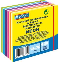 DONAU 76 x 76 mm, 400 lap, neon pasztell (7574011PL-99)