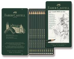 Faber-Castell Grafit ceruzák Faber-Castell Castell 9000 Art konzervdobozban, 12 db-os készlet