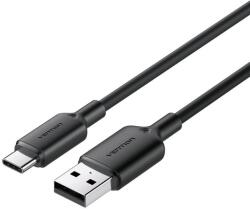 Vention USB 2.0 A Male to C Male 3A Cable 1M Black PVC Type (CTQBF)