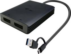 i-tec USB-A/USB-C Dual 4K DP Video Adapter (CADUAL4KDP) - alza