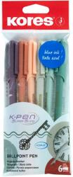 Kores K0 Pen Vintage Style, M-1 mm, színkeverék - 6 db a csomagban (37067)