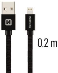 SWISSTEN Lightning 0, 2m, fekete (71523101)