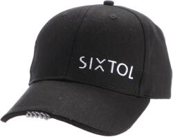 SIXTOL B-CAP Baseballsapka LED világítással, 25 lm, tölthető, USB, univerzális méret, fekete (SX5030)