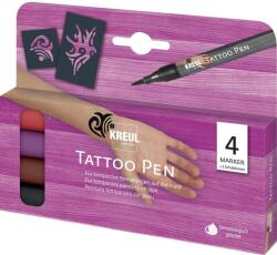 Kreul "Tattoo Pen Set" Tetováló filctoll készlet, 4 db