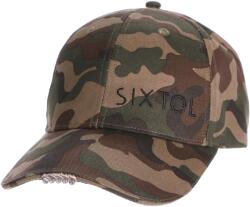SIXTOL B-CAP Baseballsapka LED világítással, 25 lm, tölthető, USB, univerzális méret, terepszín (SX5038)