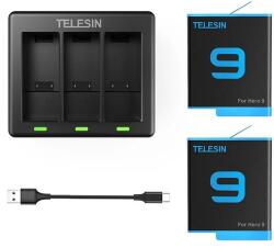Telesin 3 GP-BTR-903 Csatornás Töltő GoPro Hero 9 / Hero 10 + 2 Akkumulátorhoz