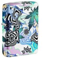 Zippo Lighter: Abstract Weed Leaf Design - Glow-in-the-Dark 46562 (46562)