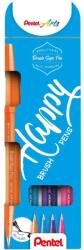 Pentel Brush Sign Pen SES15-4Col/Happy - 4 db szett (SES15-4COL)