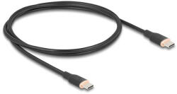 Delock USB 2.0 kábel USB Type-C dugó - dugó PD 3.0 60 W 1 m fekete Szilikon (81238)
