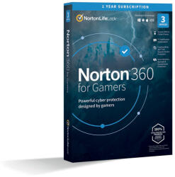 Symantec 360 Dobozos Vírusírtó Szoftver - Gamereknek, 50GB, Magyar, 1 Felhasználó, 3 gép, 1 év