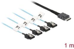 Delock Kábel OCuLink SFF-8611 & gt; 4 x 7 tűs SATA 1 m fém (85829)
