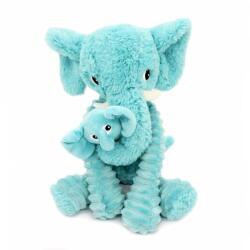Les Ptipotos Elefant de pluș Dimoitou albastru - mamă cu pui (SL72805)