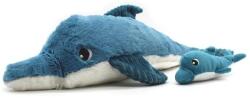 Les Ptipotos Delfin de pluș Tofou albastru - mamă cu pui (SL74901)