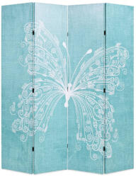 vidaXL kék pillangó mintás paraván 160 x 170 cm (VD245886)