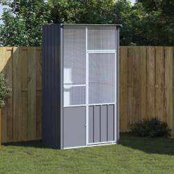 vidaXL antracitszürke horganyzott acél madárketrec 115 x 78 x 200 cm (172342)