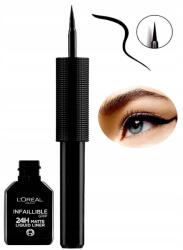 L'Oréal Loreal Fekete Vízálló Szemceruza Matt És Tartós 24 órás Folyékony Liquid 01 (E75228)