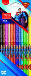 Maped Színes ceruza készlet, háromszögletű, MAPED Superman, 12 különböző szín (IMAS862208) (IMAS862208)