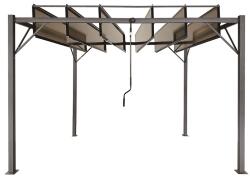 Garden Point Antracit terasz pergola Paros 3x3m Garden Point (GAP869)