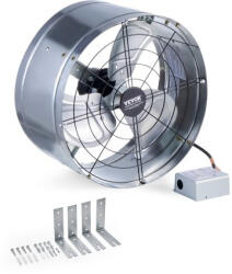 VEVOR Tetőtéri elszívó ventilátor 1300 CFM légszállítással - állítható termosztát, 380 x 200 mm, acélházas kialakítás, automata működés, 185 m2 lefedettség