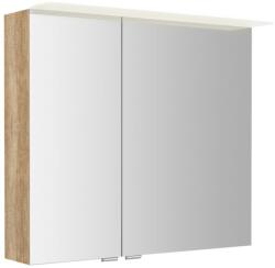 SAPHO LINEX tükrösszekrény LED világítással, 80x70x15cm, Alabama tölgy (LX080-0022) (LX080-0022)