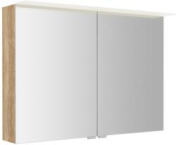 SAPHO LINEX tükrösszekrény LED világítással, 100x70x15cm, Alabama tölgy (LX100-0022) (LX100-0022)