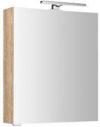SAPHO MIRRÓ tükrösszekrény LED világítással, jobbos/balos, 60x70x16cm, alabama tölgy (MC060-0022) (MC060-0022)