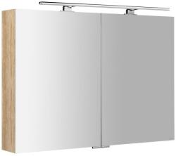 SAPHO MIRRÓ tükrösszekrény LED világítással, 100x70x16cm, alabama tölgy (MC100-0022) (MC100-0022)