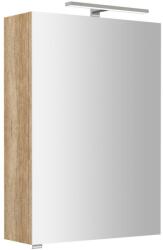 SAPHO RIWA tükrösszekrény LED világítással, 50x70x17cm, Alabama tölgy (RIW050-0022) (RIW050-0022)